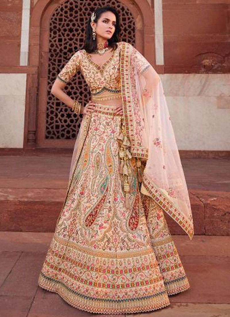 Peach Colour Royal 27 Wedding Wear Wholesale Bridal Lehenga Choli Collection 1009